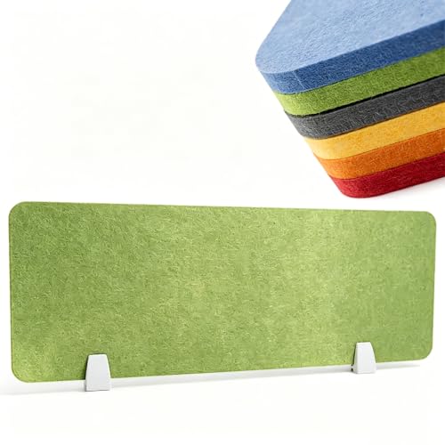 Desk Divider Acoustic Privacy Panel,Freestanding Noise Reducing Cubicle Desk Partition- Rounded Corners for Home Office, Classroom, Study Carrel & Open Office(Green,30x60cm/11.8x23.6in) - color: Green, size: 30x60cm/11.8x23.6in