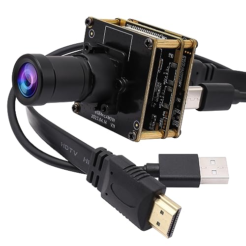 ELP 4K USB HDMI Camera Module Night Vision PC Camera for Computer Monitor with Simultaneous 2X Digital Zoom and 8mp Resolution, Ideal for Security and Laser Engraver Applications - color: 4mm black light lens