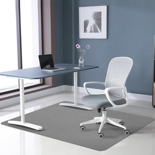 Office Chair Mat for Hardwood Floor&Tile,55"x35" Anti-Slip Desk Chair Mat,Low-Pile Mat,Multi-Purpose Hardwood Floor Protector for Office,Home (Light Grey, 35 * 47IN) - color: Light Grey, size: 55*35IN
