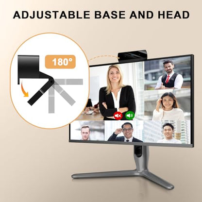 Diccik 1080P Webcam with Microphone, Full HD Video Calling Web Camera, HD Light Correction Streaming Webcam for Zoom/Skype/Teams, Plug and Play PC Camera Web cam for Windows & Mac - style: K1-1080