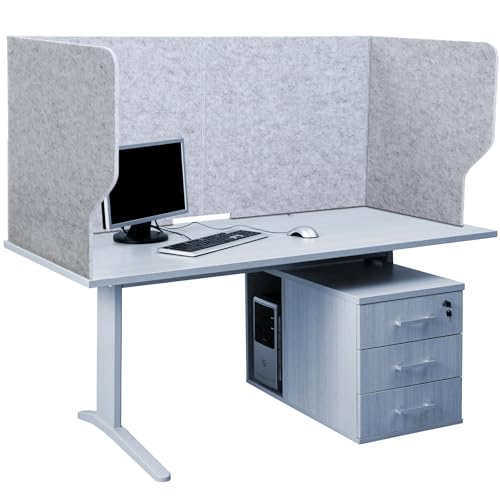 Dunzoom Large Desk Dividers for Students Acoustic Portable Fold Classroom Table Privacy Felt Boards for Workstation Office Home Furniture Partition Dividers (Classic,47.3 x 15.7 x 19.7 Inch) - size: 47.3 x 15.7 x 19.7 Inch, style: Classic