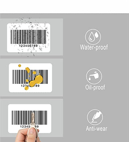 Hybsk 3x2 inch Direct Thermal Labels for Barcodes, Address, Compatible with Rollo Label Printer & Zebra Desktop Printers (3"x2",White) - color: 1 Roll White, size: 3"x2"
