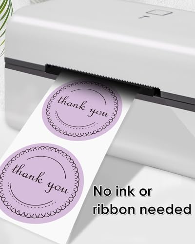 iEager 3 Inch Purple Circle Thermal Labels, Durable Round Thermal Label - color: Purple, size: 3 INCH