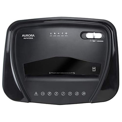 Aurora AU1415XA 14-Sheet Crosscut Paper/CD and Credit Card Shredder/ 5-Gallon pullout Basket/ 10 Minutes Continuous Run Time - style: 14-Sheet CrossCut Shredder