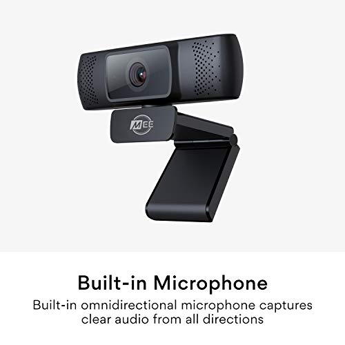 MEE Audio 201W 1080p HD Webcam with Mini Tripod, Wide Angle Lens, Microphone, Autofocus, Low Light Correction for Zoom Video Calling; USB Streaming Web Camera for Computer PC Mac Laptop Desktop - style: 1080p Wide Angle & Tripod