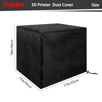 17 Inch 3D Printer Enclosure - Waterproof & Dustproof Protective Cover, Heavy-Duty Reusable Universal Fit Enclosure for Enhanced 3D Printing Protection-Black
