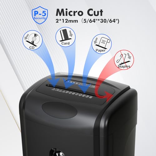 Wingwise Ultra Low Noise 48dB Micro Cut Paper Shredder for Home Office - size: 10 Sheets