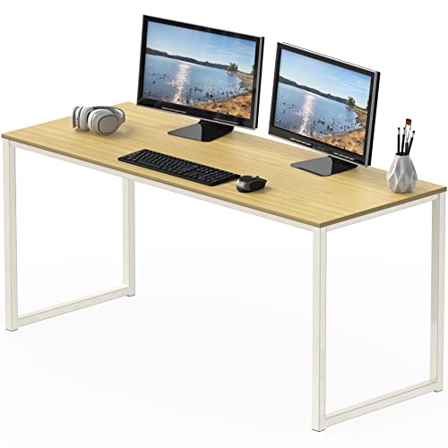 SHW Mission 55-Inch Home Office Computer Desk, Oak - color: Oak, size: 55-Inch