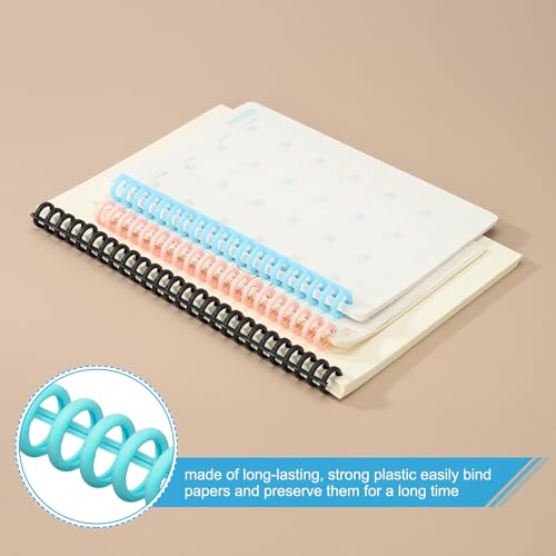 PATIKIL 12mm(1/2") Plastic Spiral Binding Coils, 30 Pcs Binding Spirals 85 Sheet Capacity Binding Spirals for Binding Paper Sheets, Blue - color: Blue, size: 12mm(1/2")