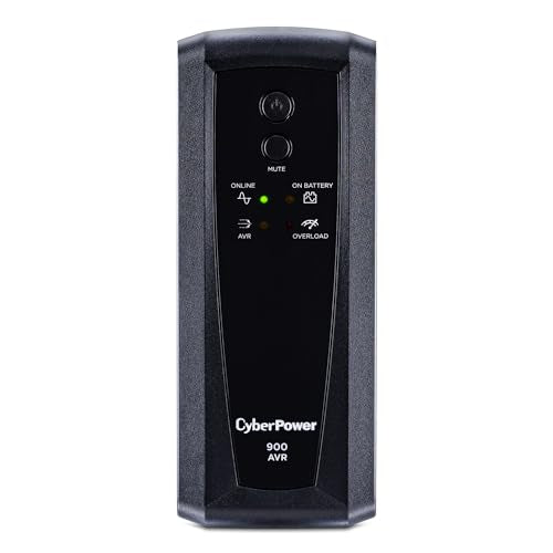 CyberPower CP900AVR AVR UPS Battery Backup and Surge Protector | 900VA 560W UPS with 8 outlets and AVR technology for workstations, networks and home entertainment - style: CP900AVR