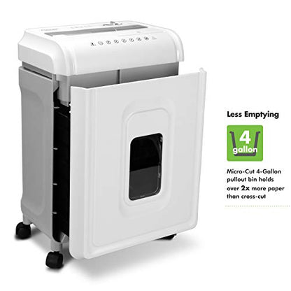 Aurora High-Security 8-Sheet Micro-Cut Paper, CD/DVD and Credit Card Shredder, White/Gray - style: 8-Sheet Microcut / P4