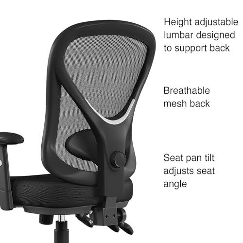 Staples Ergonomic Mesh Task Chair, Lumbar Support, Black, 2-Pack - style: 2 Pack