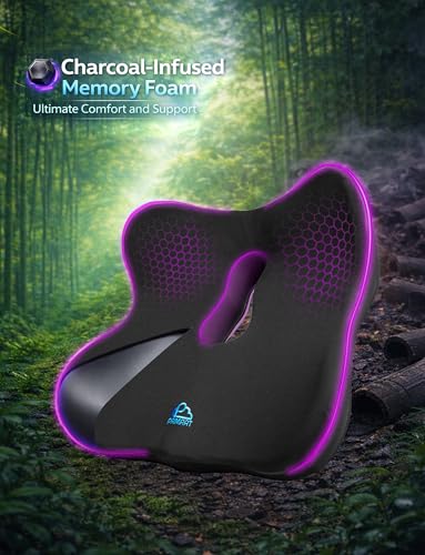 Memory Foam Seat Cushion for Pressure Relief, Ergonomic Office Chair Cushion for Coccyx, Sciatica & Tailbone Pain Relief, Hemorrhoid Donut Pillow, Cushion for Postpartum Pregnancy, After Surgery