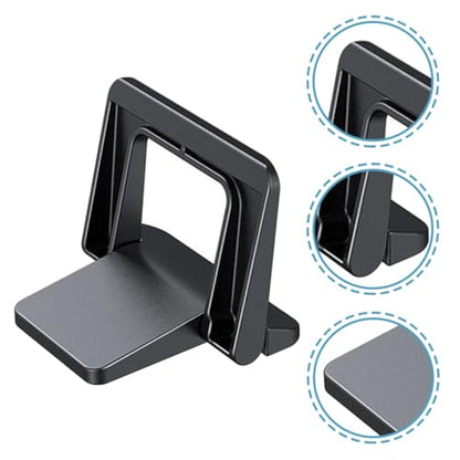 Ergonomic Laptop Stand and Airflow Riser for Desk, 2pcs Black PC Material Invisible Laptop Holder Supports Cooling and Height Elevation for Office and Home Use