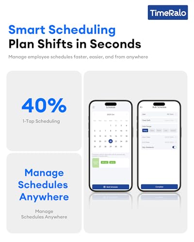 Cloud Time Clock for Small Business, 3-in-1 Mode, Remote Access | Fingerprint Attendance System with Smart Scheduling, Overtime & Lunch Rules, Auto Report, 10 Cards, 2.4G WiFi, No Monthly Fee