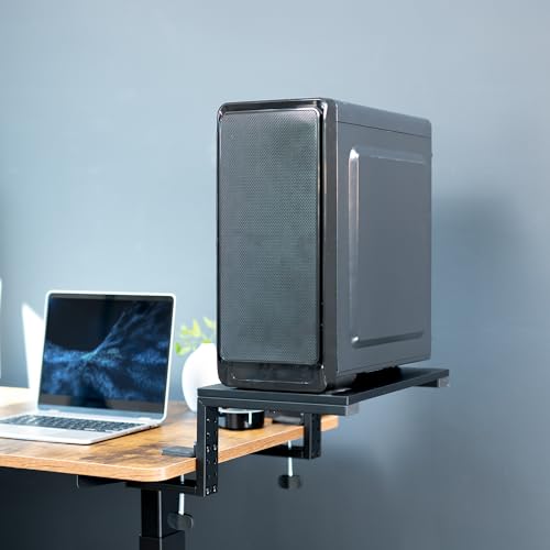 VIVO Black Clamp-on 15 in Desk Extension Shelf, DESK-SHELF15B - size: 15"