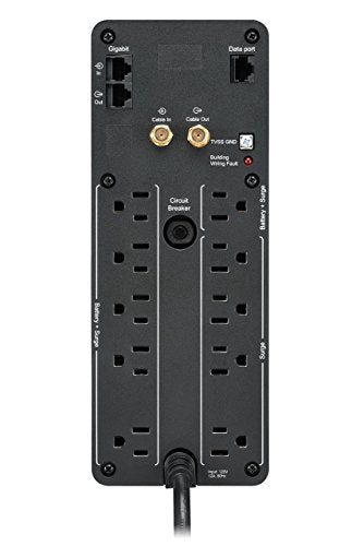APC Sine Wave UPS Battery Backup & Surge Protector, 1000VA, APC Back-UPS Pro (BR1000MS) (Renewed)