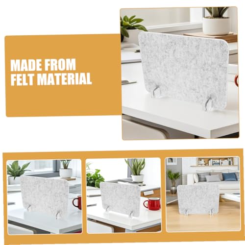 Desk Divider Partition Felt Privacy Panel 40x30cm Silver Gray, Acoustic Desktop Shield for Student Desks and Office Cubicles, 2pcs Classroom and Workspace Barrier