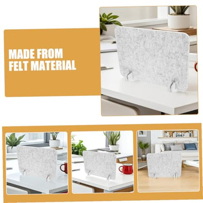 Desk Divider Partition Felt Privacy Panel 40x30cm Silver Gray, Acoustic Desktop Shield for Student Desks and Office Cubicles, 2pcs Classroom and Workspace Barrier