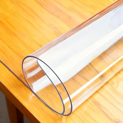 Clear Desk Mat 36 x 72 Inch, 1.5mm Thick Clear Table Protector, Protector for Dining Room Table, Waterproof Vinyl Tablecloth Pad Mat for Kitchen, Dresser, Writing Desk - size: 72" x 36"
