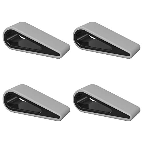 MoKo Universal Laptop/Computer Keyboard Stands,[4 Pack] Anti-Slip Silicone Tilting Wedge Riser Stable Kickstand,Ultra Compact Ventilated Tablet Stand Portable Elevation Feet for Notebook Keyboard-Gray - color: Gray