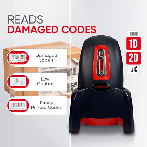 Honeywell Granit Heavy-Duty Industrial-Grade Area-Imaging Handheld Barcode Scanner Kit (Wireless, Extended Range (1911i), USB)
