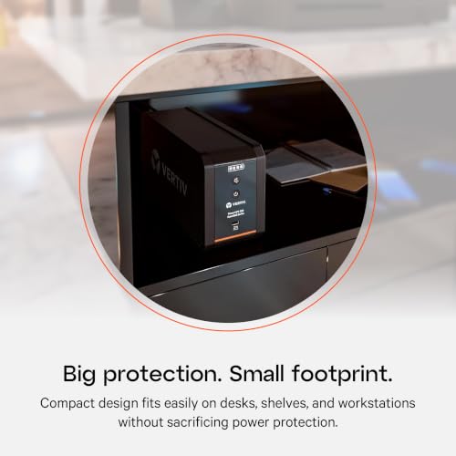 Vertiv Liebert PowerUPS 200 Essential PSA6E-800LVT UPS 800VA/450W USB C+A - size: 800VA/450W