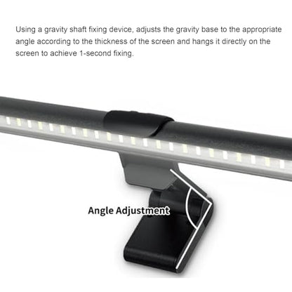 3 Color Temperature Dimmable Eye Care Computer Screen Lamp Asymmetrical Light Source Light Bar for Working ABSPower for Computer Users
