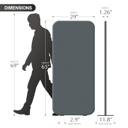DECOLAB Standing Room Dividers, Portable Partition 29"x65" Twilight - color: Twilight
