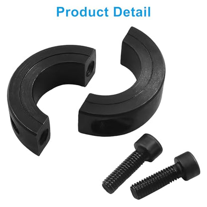 2 Pcs Office Chair Sinking Fix Kit, Black | Heavy Duty Steel Cylinder Clamp Stop, Repair Tools to Adjust Height Without Replacing Gas Lift, No Tools Needed