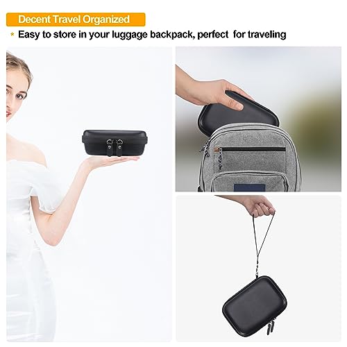 Elonbo Carrying Case for SUPVAN E10 Bluetooth Label Maker Machine, Black | Portable Mini Thermal Label Printer Storage Holder, Wireless Small Handheld Sticker Maker Travel Bag, Pocket fits Paper Cable - color: Black