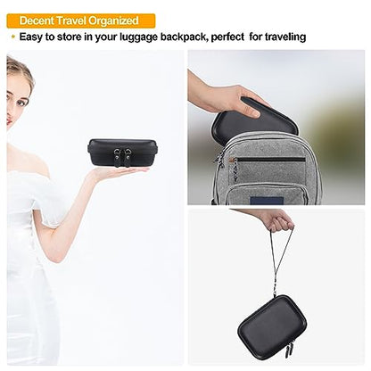 Elonbo Carrying Case for SUPVAN E10 Bluetooth Label Maker Machine, Black | Portable Mini Thermal Label Printer Storage Holder, Wireless Small Handheld Sticker Maker Travel Bag, Pocket fits Paper Cable - color: Black