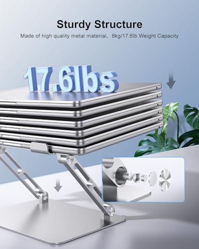 JOIOT Ergonomic Laptop Stand,Adjustable Riser for 10-17.3” Computer - color: Silver