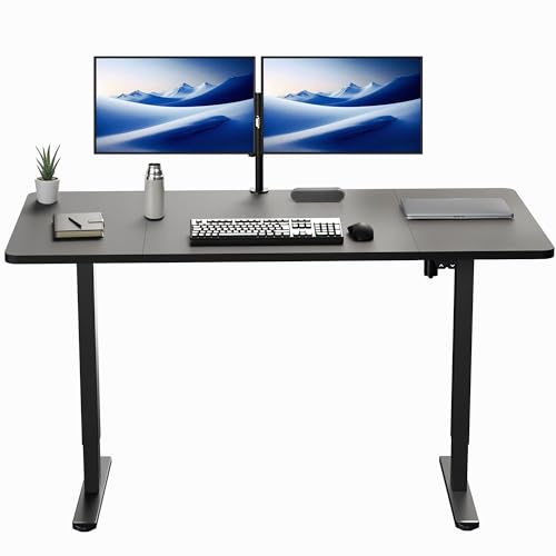 VIVO Black 60 x 30 in Standing Desk, DESK-KIT-0B6B - color: Black Top / Black Frame, size: 60 x 30 inch