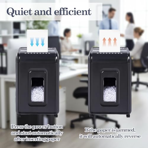 18‑Sheet Micro‑Cut Paper Shredder for Home Office – P‑4 Security, 30‑Min Continuous Run, 7‑Gallon Bin, Portable on 360° Casters, Anti‑Jam, Quiet Micro‑Cut Document Shredder