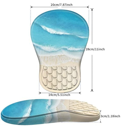 YIWEI Ergonomic Mouse Pad with Wrist Rest for Carpal Tunnel Pain Relief - color: Beach-1