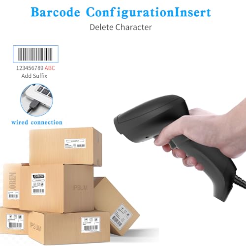 USB 1D Barcode Scanner with Stand Handheld Wired Laser Barcode Reader Scanner with Gooseneck Stand and Cable Twilight Blac - color: 1D Wired Barcode Scanner with Stand