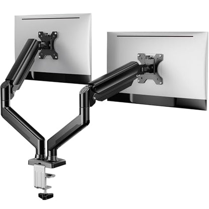 ErGear Dual Monitor Stand up to 33 inches Screen, Load-Bearing Max 22 lbs Each Arm, Adjustable Dual Monitor Mount, Sturdy Steel vesa Monitor Mount with Stable VESA 75x75 100x100mm - size: 17"-33", style: Dual Arms