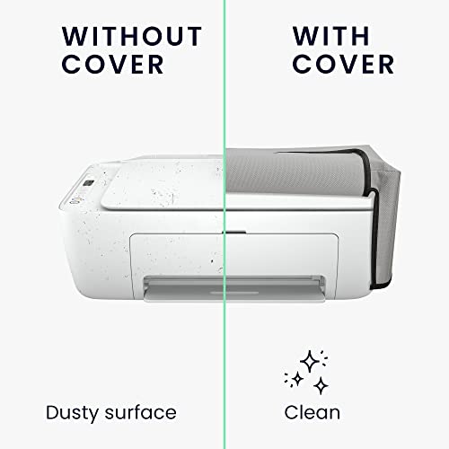 kwmobile Dust Cover Compatible with HP DeskJet 2755e / DeskJet 2720e / 2710e / 2820e / 2721e - Printer Case - Fabric Protector Cover - Light Grey - color: Light Grey