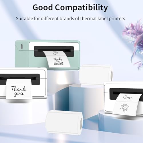 3x2 Inch Transparent Thermal Labels Stickers, Self-Adhesive Clear Waterproof Stickers for Logo Design, Direct Thermal Labels- 200 Sheets - color: Transparent, size: 2*3 inch