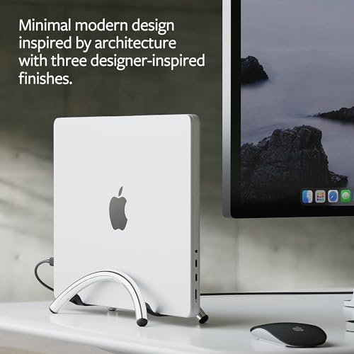 Twelve South BookArc Flex Space-Saving MacBook Stand, Adjustable Laptop Holder for Desk, Chrome - color: Chrome