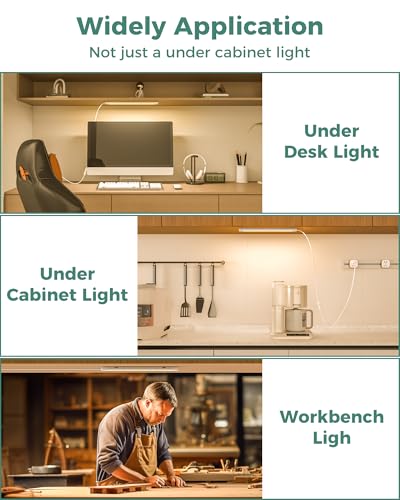 ASOKO 16 Inch Under Counter Light 700LM 2700K Kitchen 2Pack - color: Warm White, size: 16 Inch 1-Bar 2-Pack