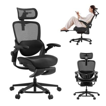 MUSSO E80 Muse Petite Ergonomic Office Chair for Women & Small Frames Black - color: Black