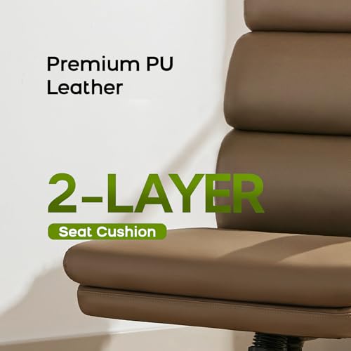 amseatec Drafting Chair, Tall Office Chair with Footrest for Standing Desk | 3-zone backrest and dual-layer cushion add comfort; 90° flip-up armrests plus adjustable foot ring fit counter-height tables - color: Tan