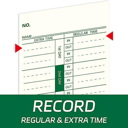 Chuangdi 1000 Pcs Time Cards 1 Side Time Clock Cards 3.5 x 9 Inches