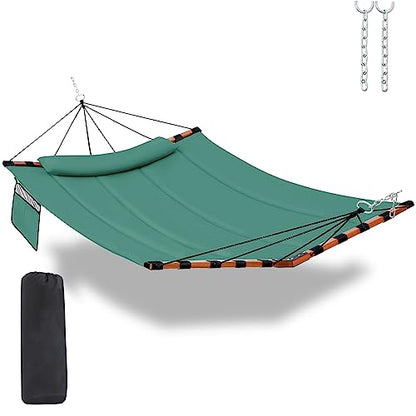 TegerDeger 12FT 2 Person Hammock with V Shaped Spreader Bar -Lake Blue - color: Lake Blue