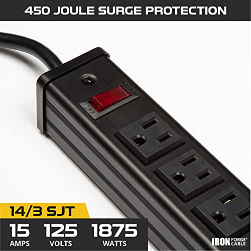 Iron Forge Cable 16 Outlet Metal Surge Protector Power Strip, 9 Ft - style: 16 Outlet