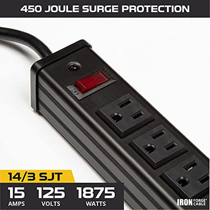 Iron Forge Cable 16 Outlet Metal Surge Protector Power Strip, 9 Ft - style: 16 Outlet