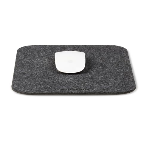 Premium Felt Mouse Mat | 8.66" x 11" | Slim Mouse Pad | Non-Slip Gaming Home/Office (Dark Gray) - color: Dark Gray