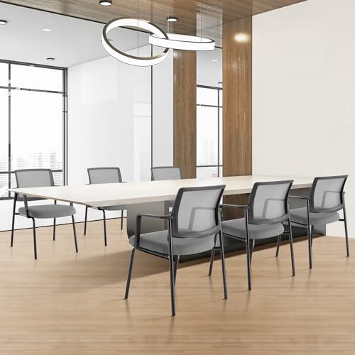 Sweetcrispy Waiting Room Chairs 2 Pack, Mesh Office Guest Chairs